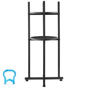 Water Dispenser Stand, 2 Tiers Water Jug Holder for 1 Bottle, Heavy Duty Jug Rack Organizer with Detachable Storage Shelf, Cross-Shaped Stable Ba