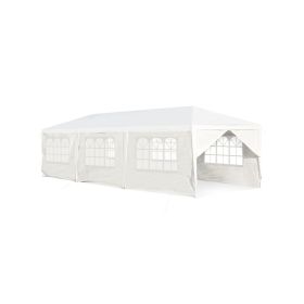 10 x 30 Feet Outdoor Canopy Tent with 6 Removable Sidewalls and 2 Doorways