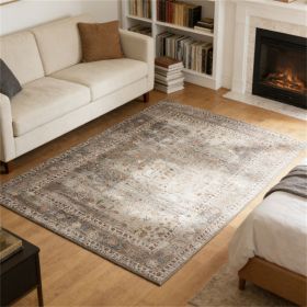Carpet, floor covering, room carpet, foldable carpet, dark brown blend
