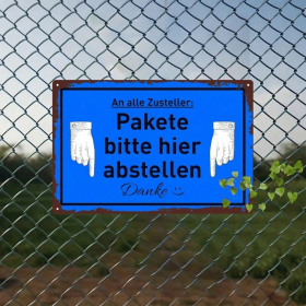 CIFbuy 1pc Creative 2D Flat Directional Sign With German Text, Please Place Here Gesture Pattern Wall Decor, Practical Home Room Signag TikTok, T