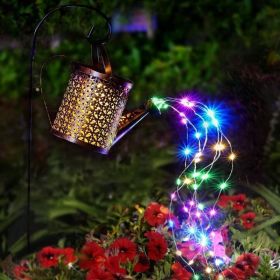 1   2pcs Watering Can Lights, Copper Solar Garden Lights For Outdoor  Pathway  Yard Deck  Lawn Patio (Option: 1pcs)