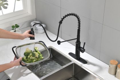 Touch Kitchen Faucet with Pull Down Sprayer (Color: Matte Black)