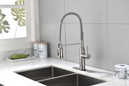Touch Kitchen Faucet with Pull Down Sprayer (Color: Brushed Nickel)