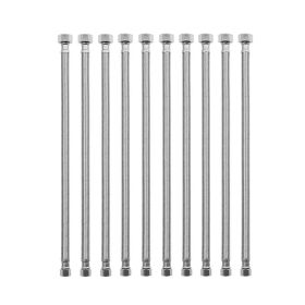Bathroom Supplies Faucet Supply Line Connector Pipe (Type: 16 in Length 10 PCS, Color: Silver)