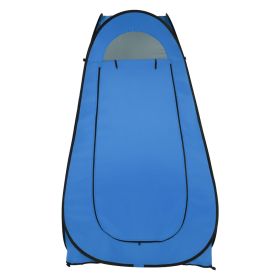 Pop Up Privacy Shower Tent Quick Setup Waterproof Zipper Closure Portable Outdoor Changing Room for Camping Beach RV Travel Compact Bath Tent wit (Color: Blue)