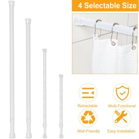 Heavy Duty Tension Curtain Rod, Non-Slip Carbon Steel Spring Loaded Curtain Rod (30-50cm/11.8-19.7in) - No Drilling (size: 150cm)